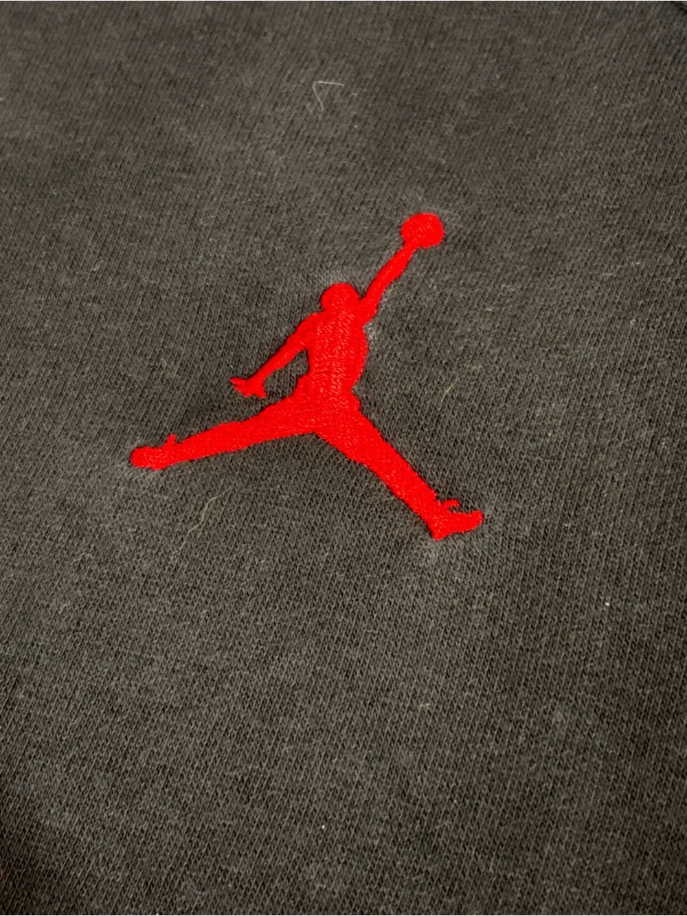 Jordan Black Sweatshirt with Red Jumpman Logo